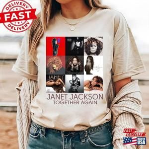 Janet Jackson Shirt Together Again Tour T-Shirt Signature Classic